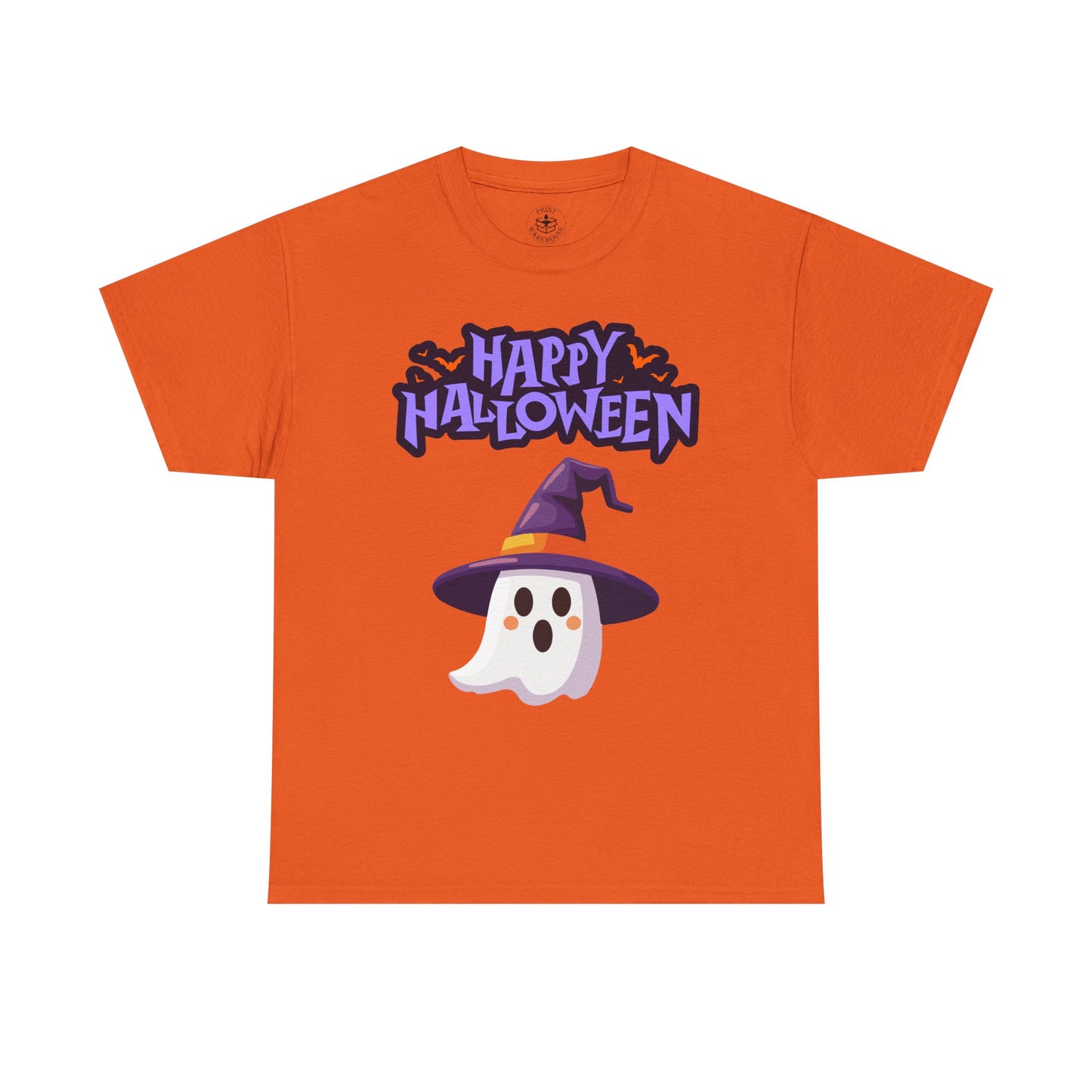 Halloween Ghost Heavy Cotton Tee, Unisex, Cute Shirt, Funny Spooky, Fall Fashion