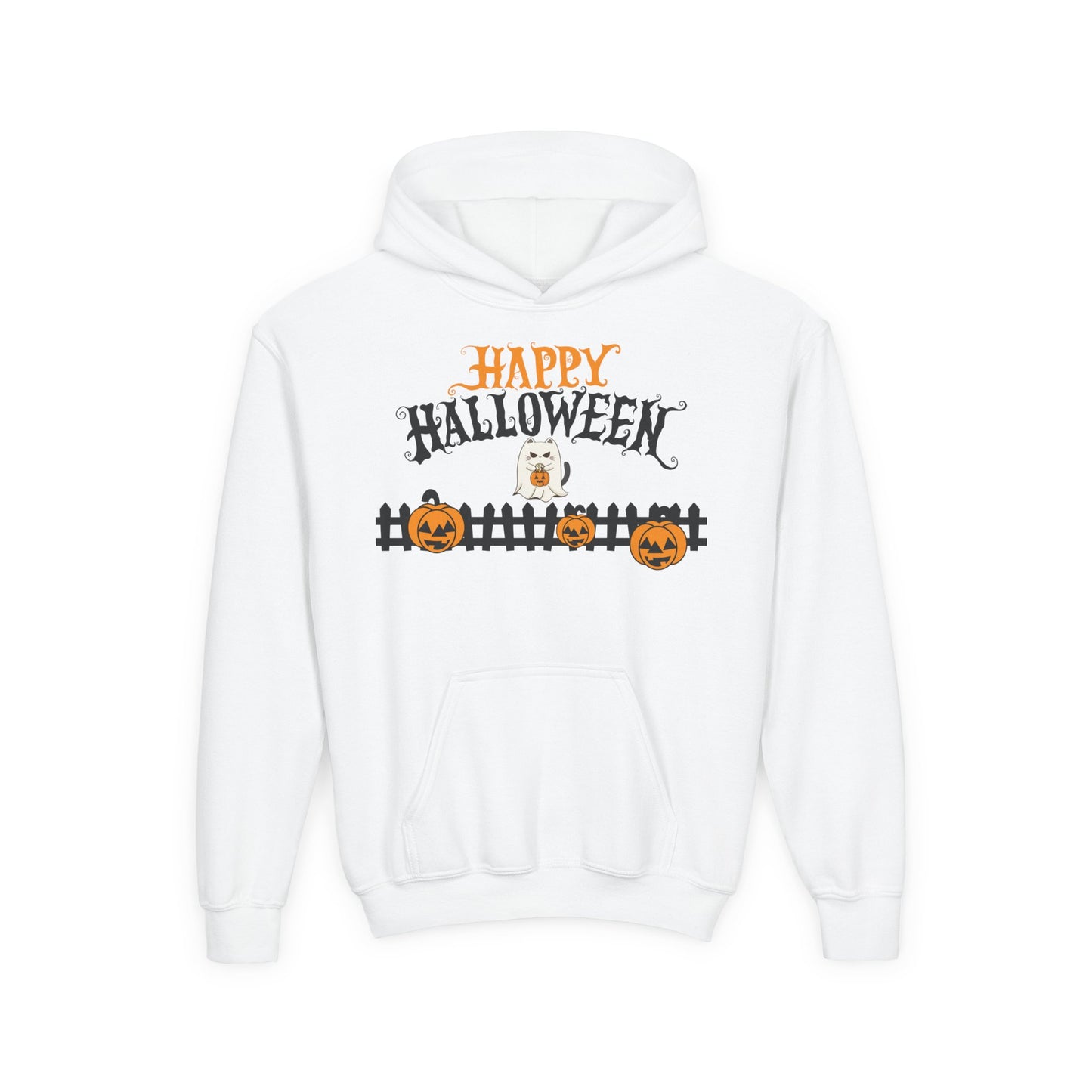 Halloween Youth Hoodie Sweatshirt, Spooky Season Clothing, Trick or Treat Outfit