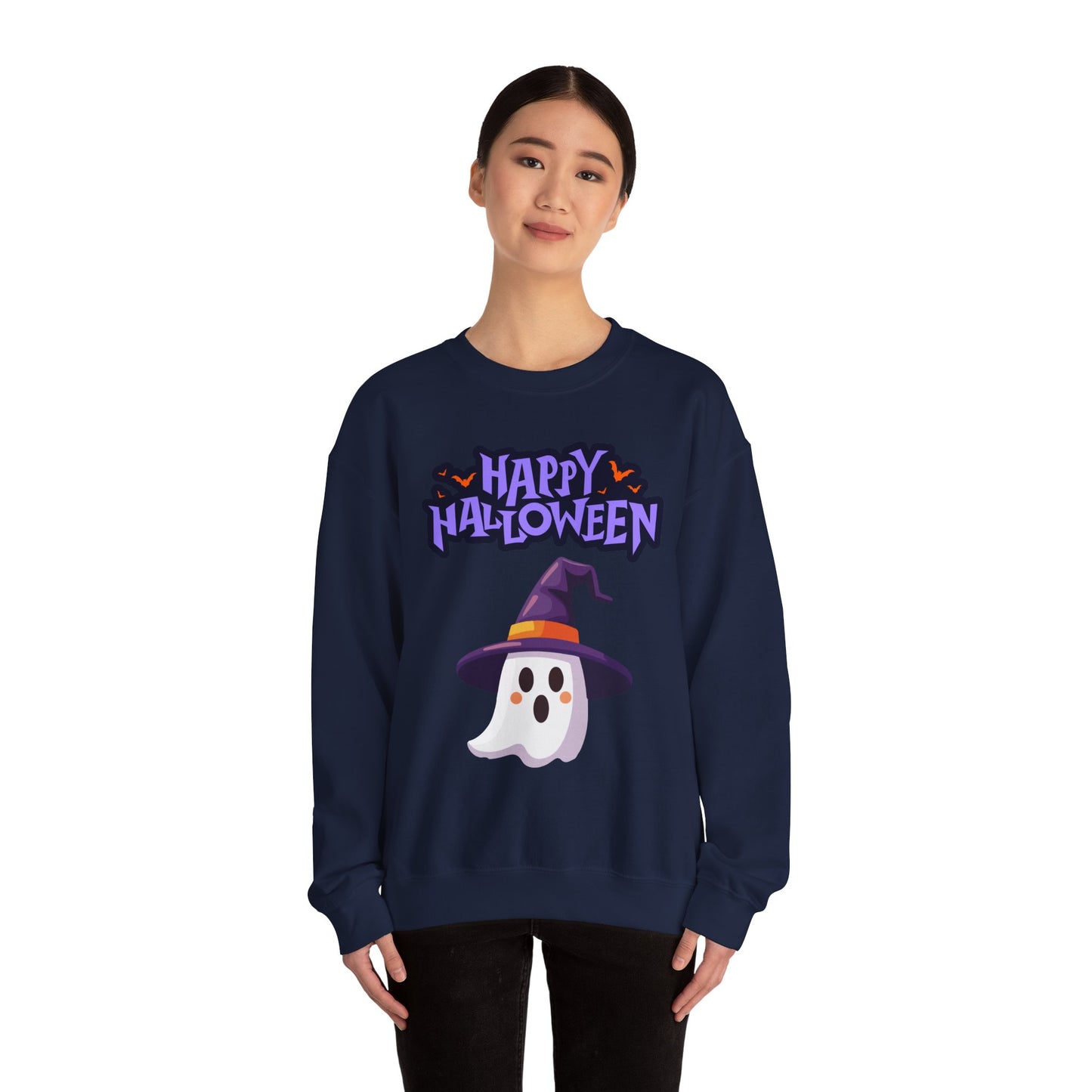 Halloween Ghost Crewneck Sweatshirt, Unisex, Fall Fashion, Spooky Season Clothes