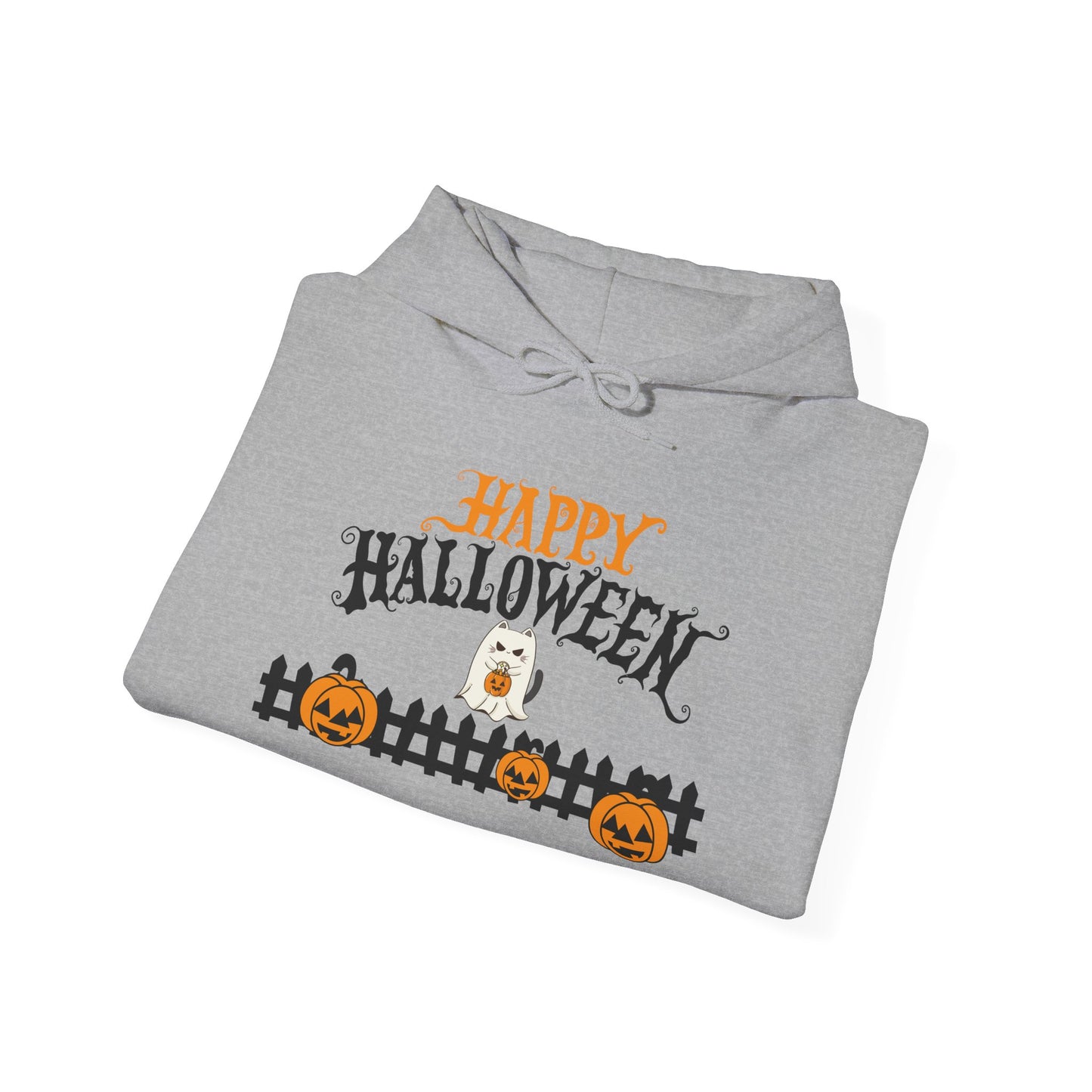 Halloween Hooded Pullover Sweatshirt | Unisex Fleece, Cozy Fall Apparel