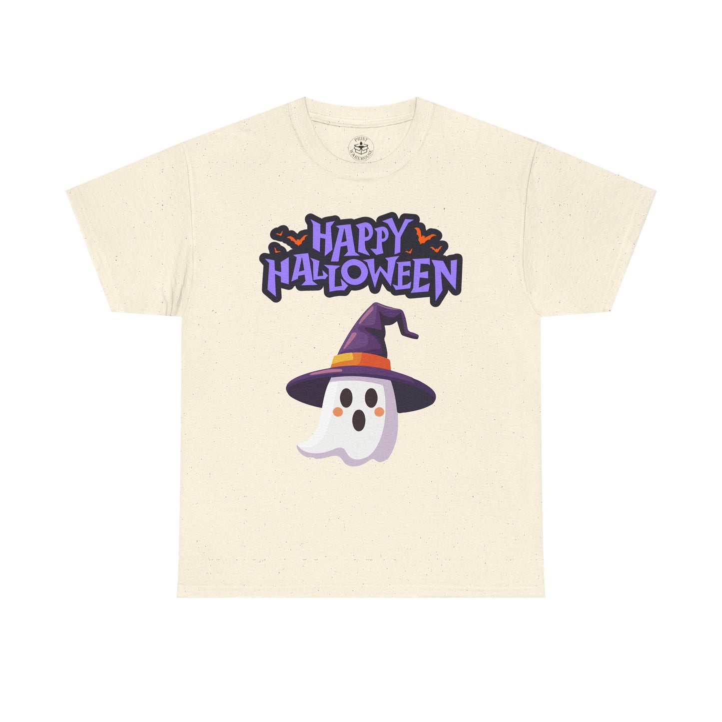 Halloween Ghost Heavy Cotton Tee, Unisex, Cute Shirt, Funny Spooky, Fall Fashion