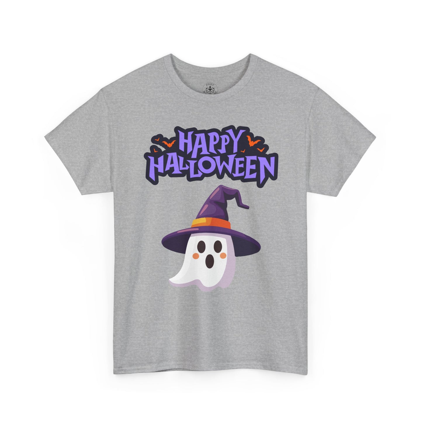 Halloween Ghost Heavy Cotton Tee, Unisex, Cute Shirt, Funny Spooky, Fall Fashion