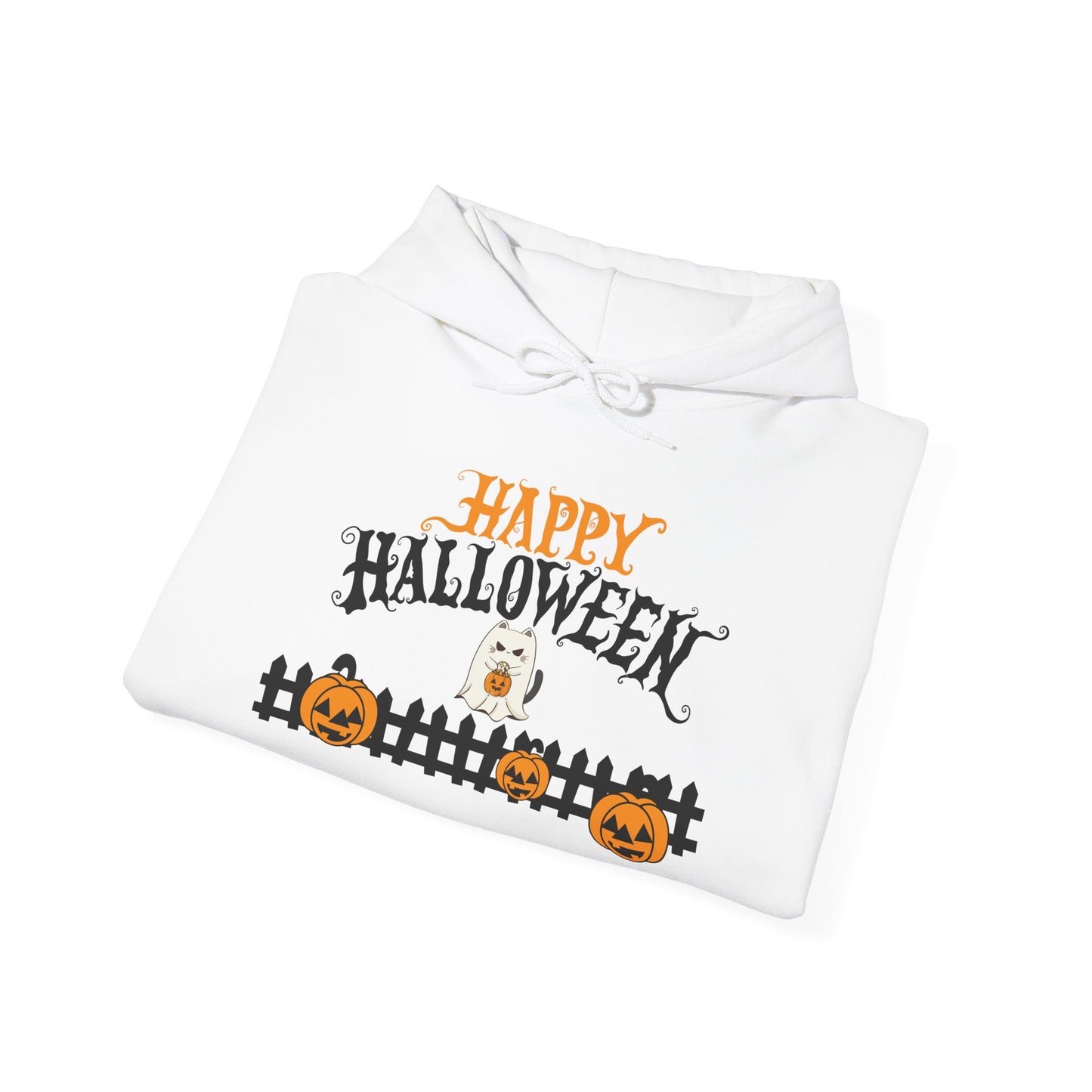 Halloween Hooded Pullover Sweatshirt | Unisex Fleece, Cozy Fall Apparel