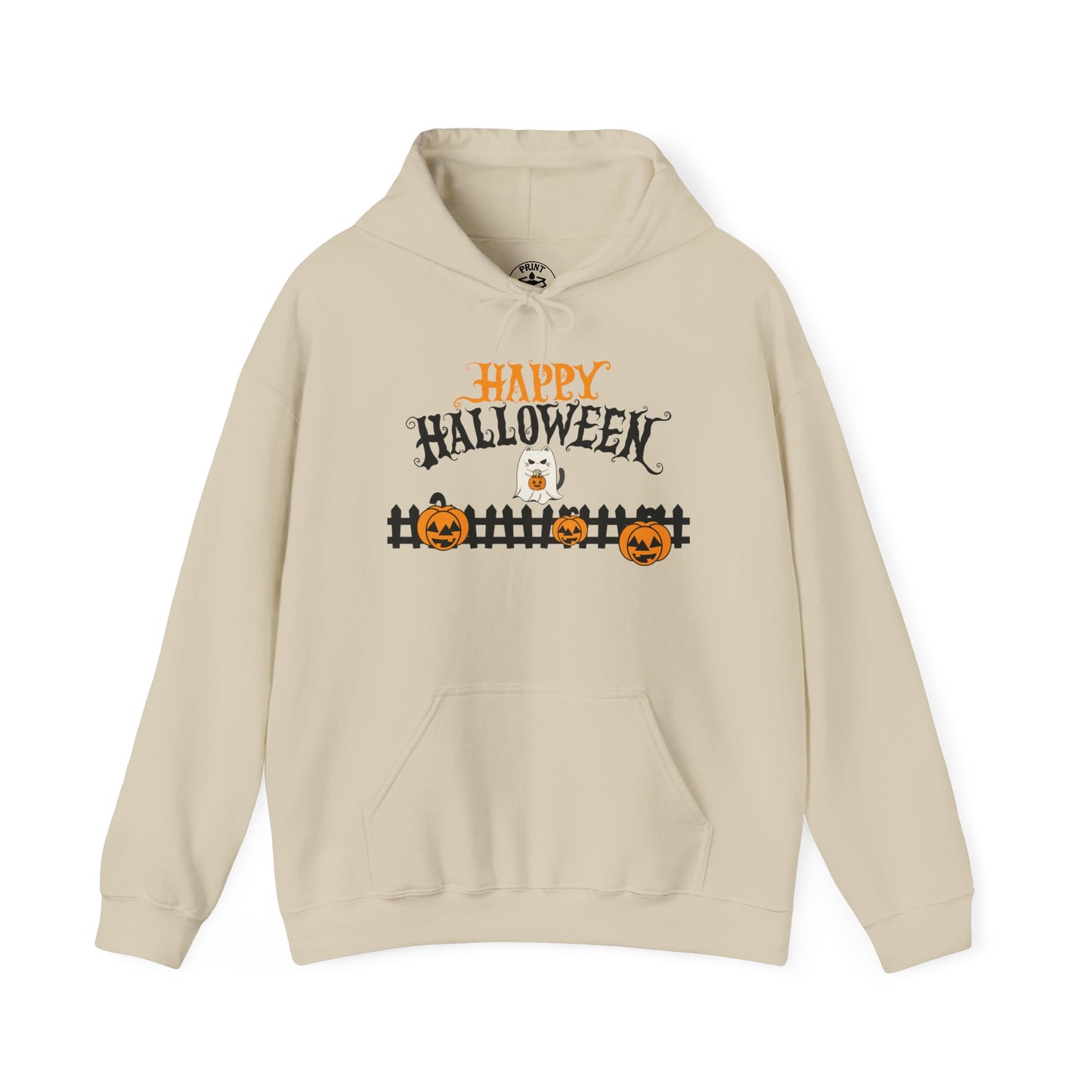 Halloween Hooded Pullover Sweatshirt | Unisex Fleece, Cozy Fall Apparel
