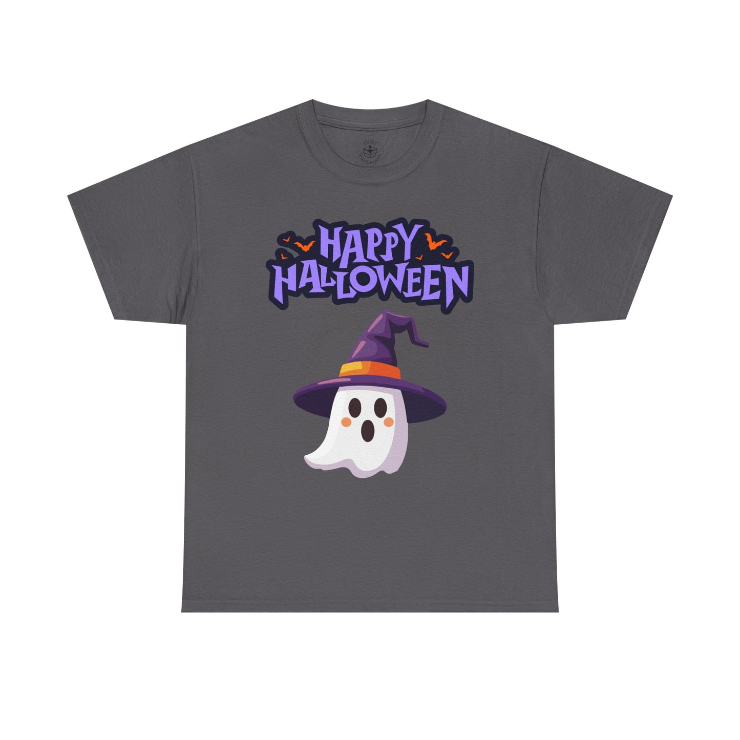 Halloween Ghost Heavy Cotton Tee, Unisex, Cute Shirt, Funny Spooky, Fall Fashion
