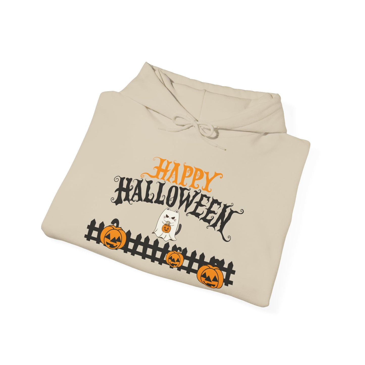 Halloween Hooded Pullover Sweatshirt | Unisex Fleece, Cozy Fall Apparel