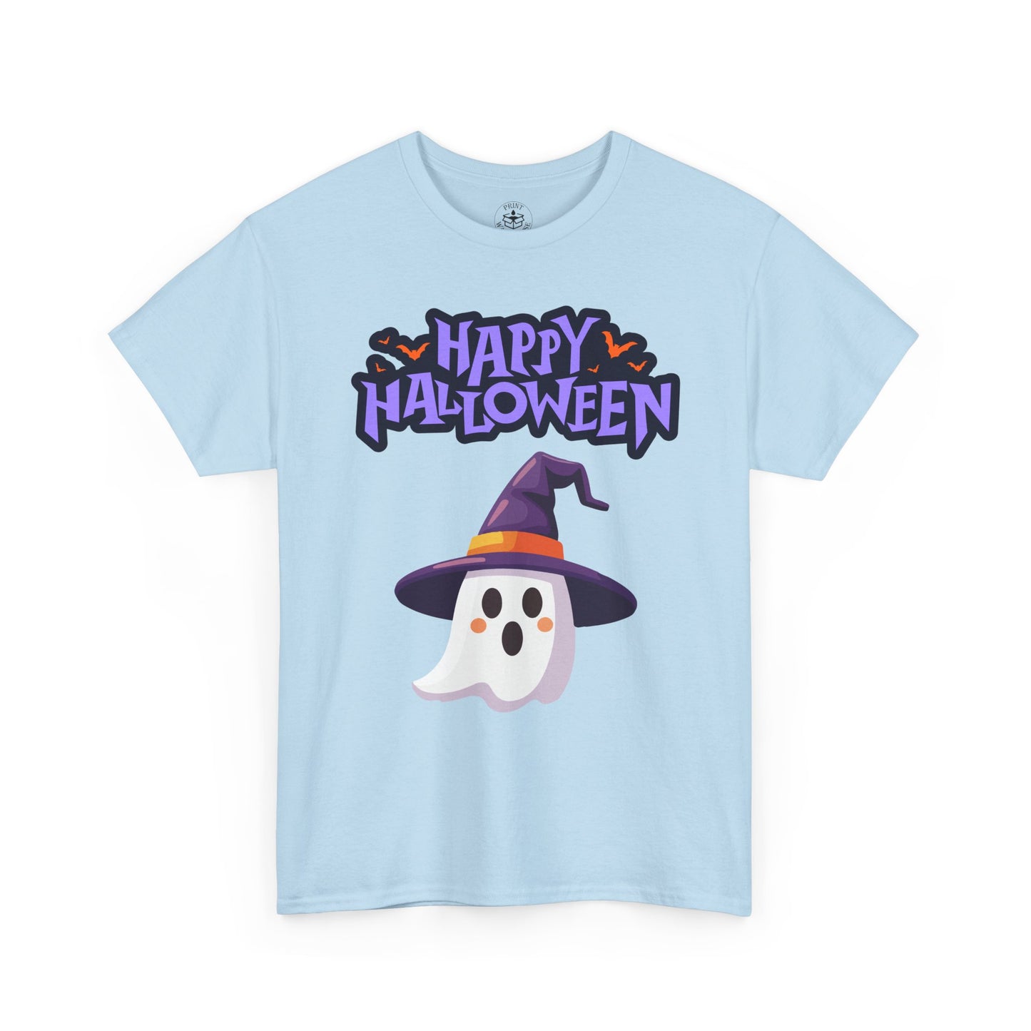 Halloween Ghost Heavy Cotton Tee, Unisex, Cute Shirt, Funny Spooky, Fall Fashion