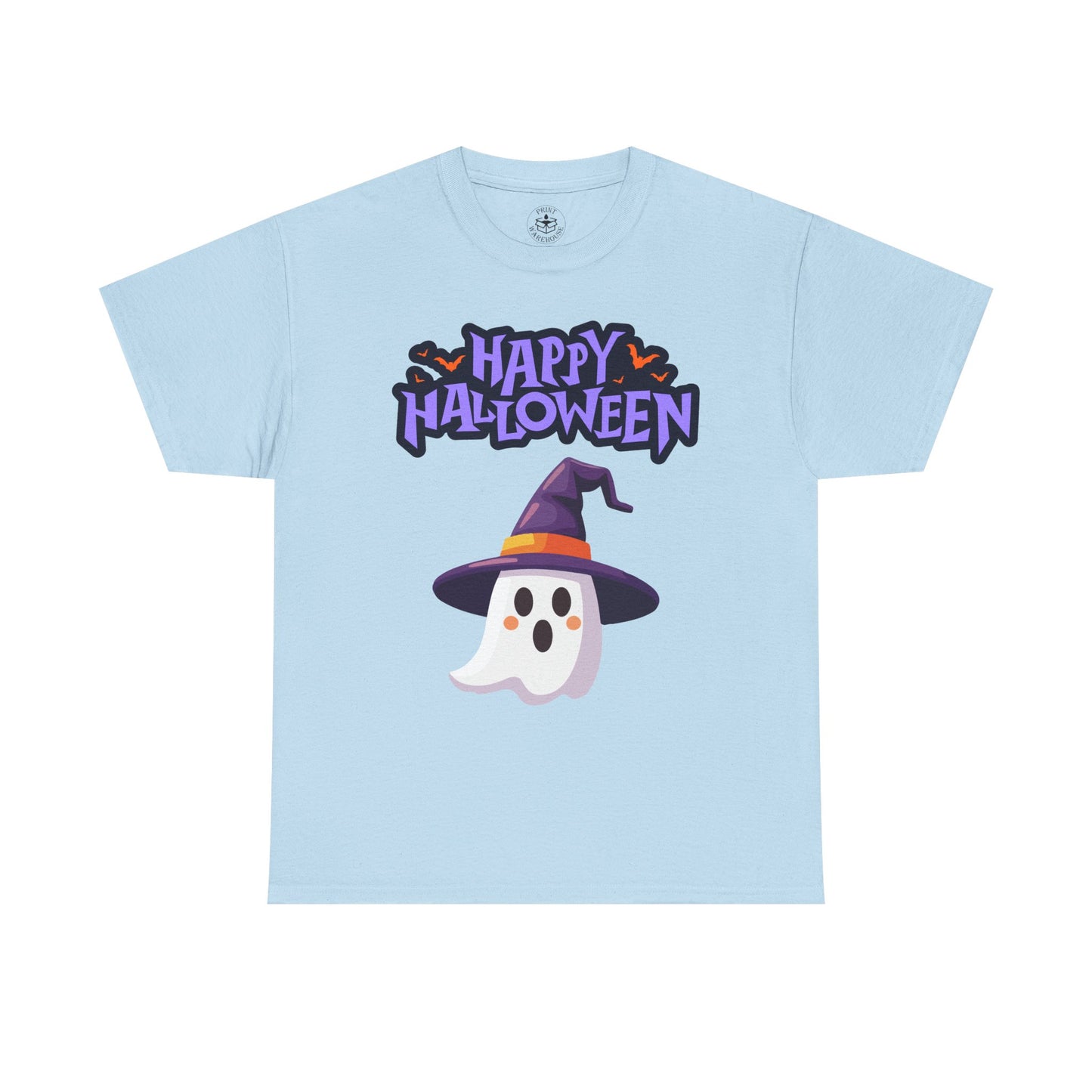 Halloween Ghost Heavy Cotton Tee, Unisex, Cute Shirt, Funny Spooky, Fall Fashion