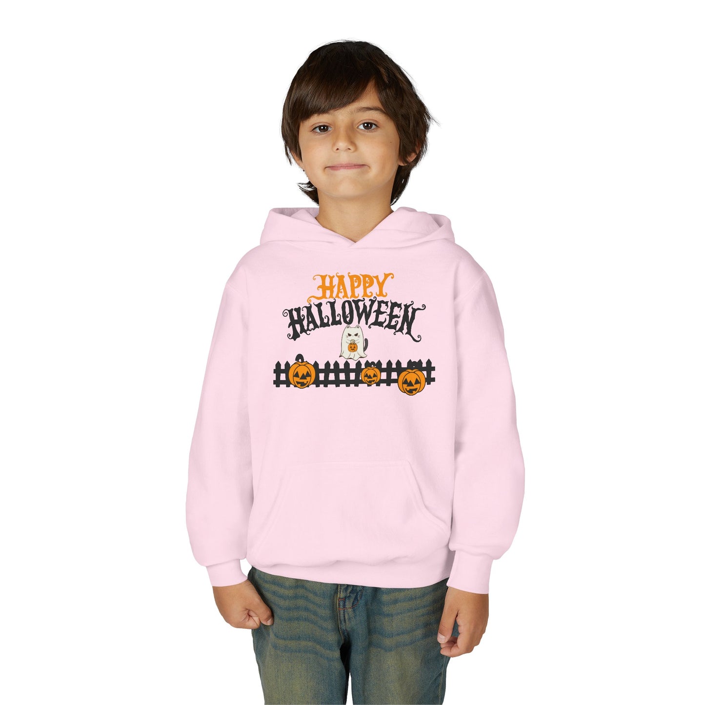 Halloween Youth Hoodie Sweatshirt, Spooky Season Clothing, Trick or Treat Outfit