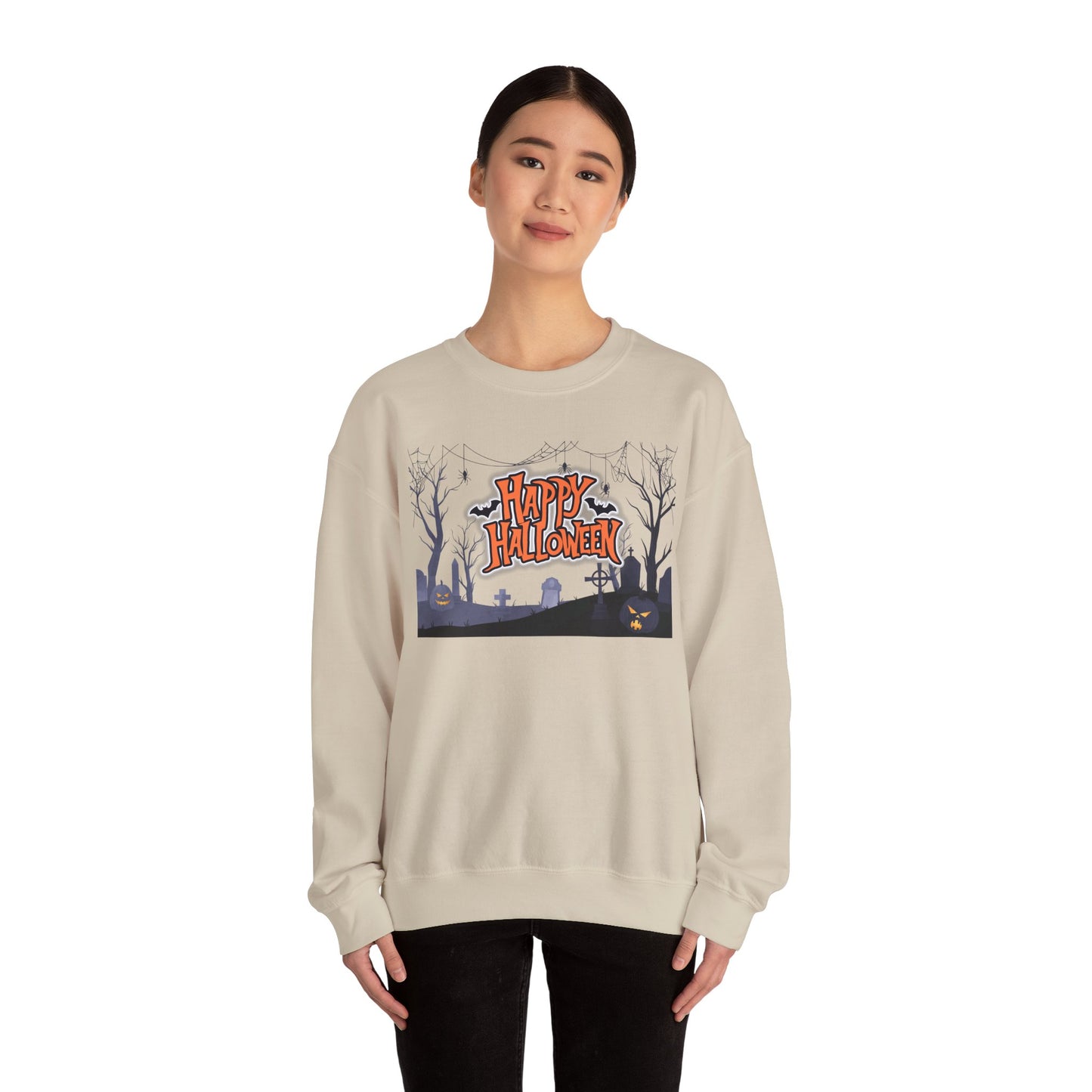 Halloween Crewneck Sweatshirt, Unisex Cozy Sweater, Fall Apparel, Spooky Season Outfit, Gift for Halloween Lovers