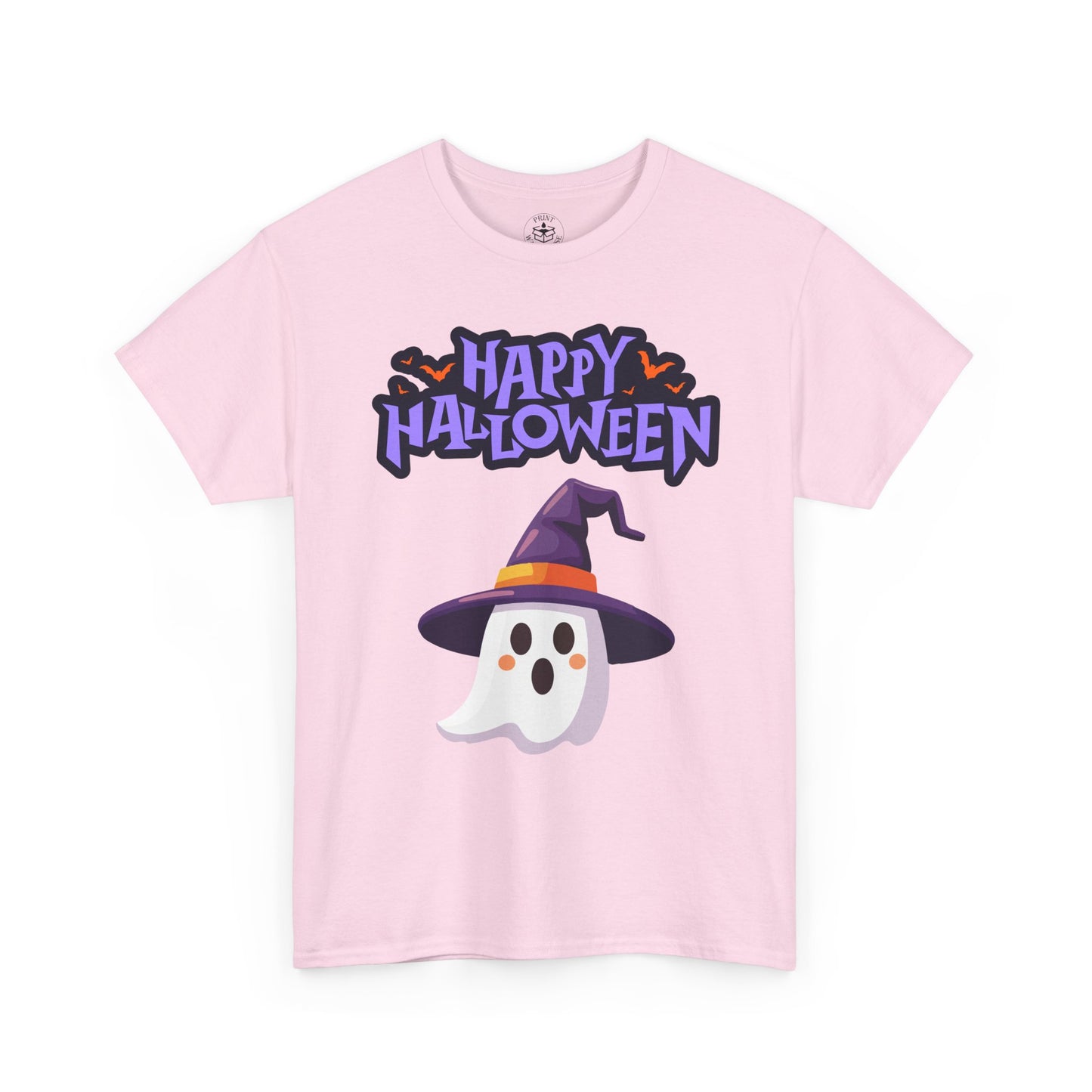 Halloween Ghost Heavy Cotton Tee, Unisex, Cute Shirt, Funny Spooky, Fall Fashion