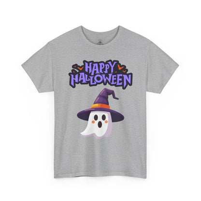 Halloween Ghost Heavy Cotton Tee, Unisex, Cute Shirt, Funny Spooky, Fall Fashion