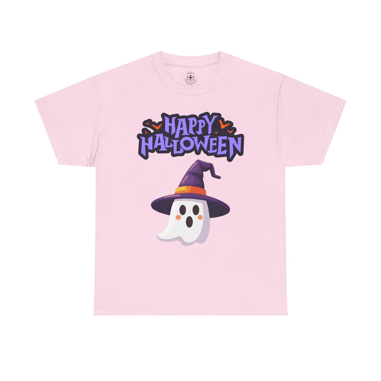 Halloween Ghost Heavy Cotton Tee, Unisex, Cute Shirt, Funny Spooky, Fall Fashion