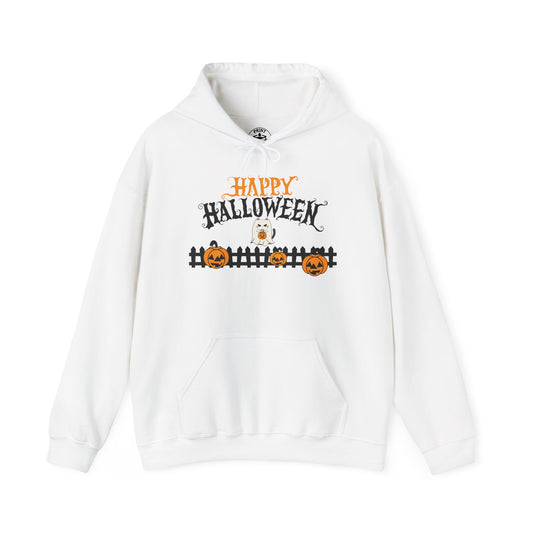 Halloween Hooded Pullover Sweatshirt | Unisex Fleece, Cozy Fall Apparel