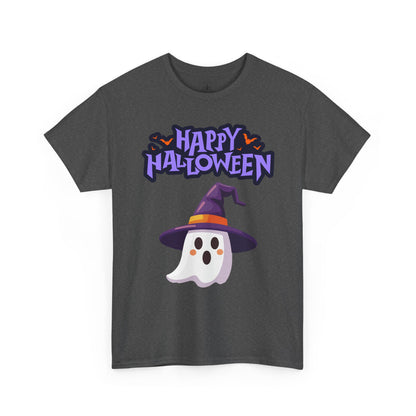 Halloween Ghost Heavy Cotton Tee, Unisex, Cute Shirt, Funny Spooky, Fall Fashion