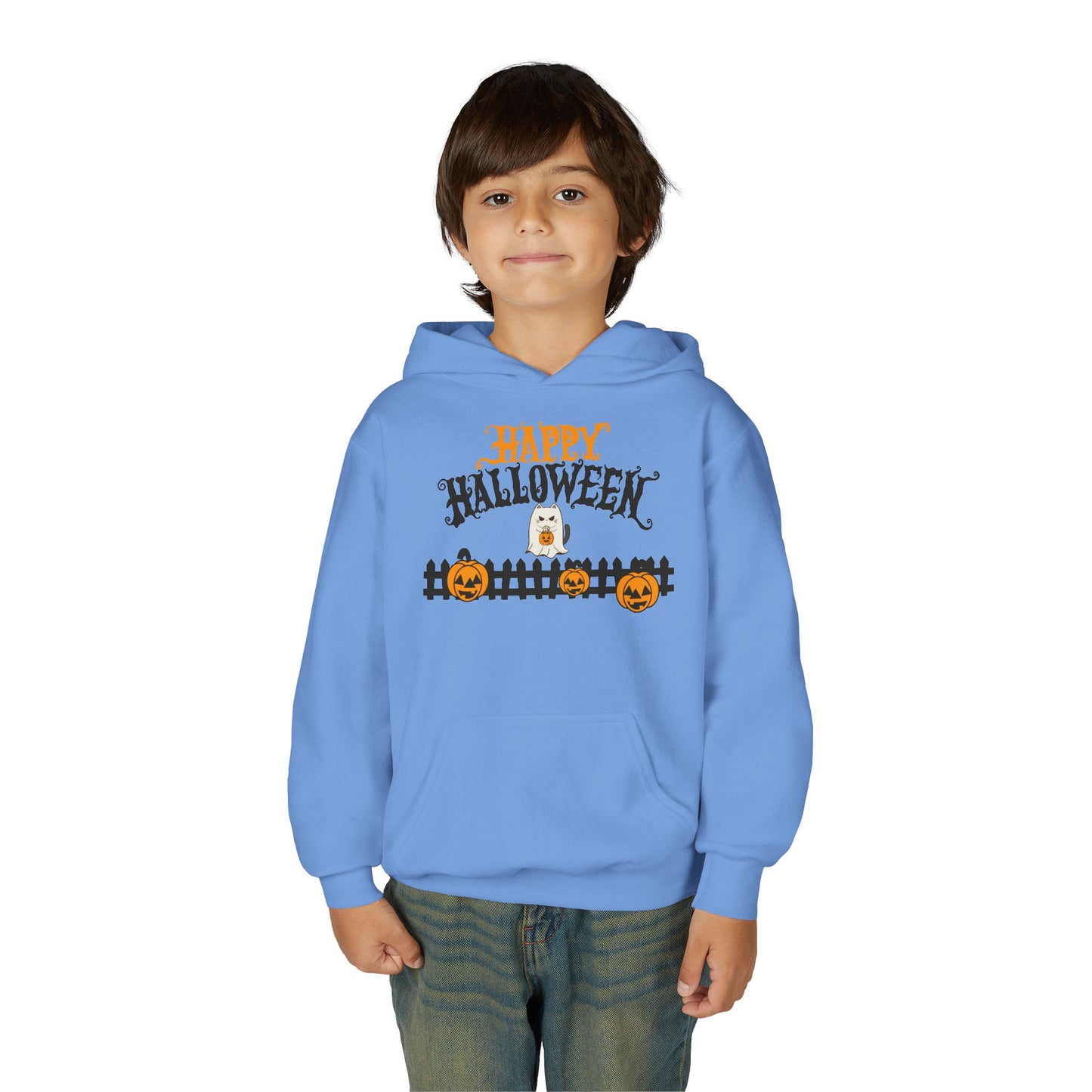 Halloween Youth Hoodie Sweatshirt, Spooky Season Clothing, Trick or Treat Outfit