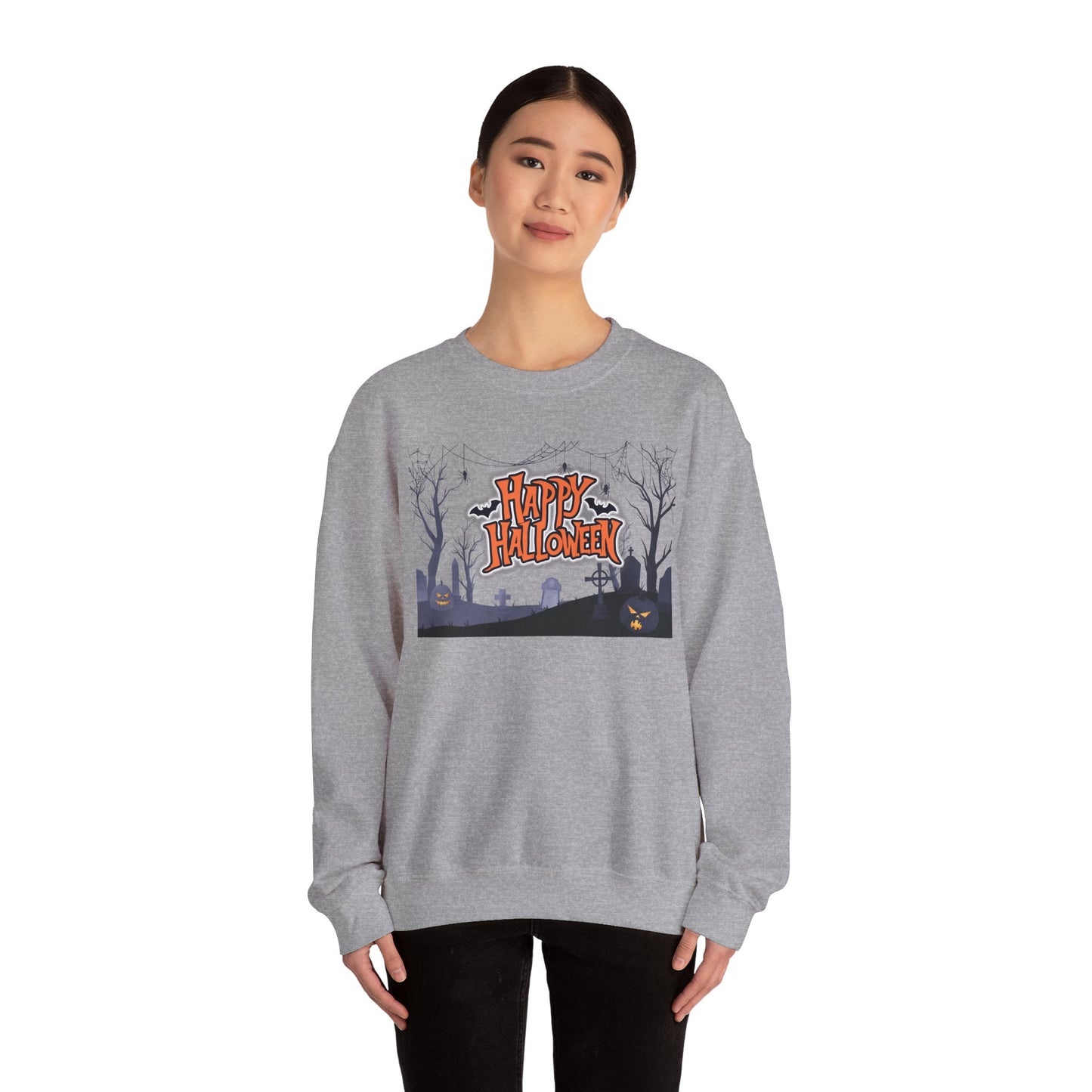 Halloween Crewneck Sweatshirt, Unisex Cozy Sweater, Fall Apparel, Spooky Season Outfit, Gift for Halloween Lovers