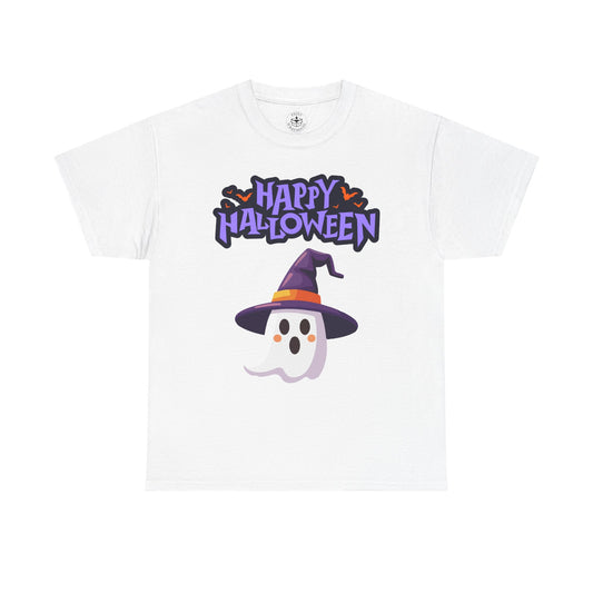 Halloween Ghost Heavy Cotton Tee, Unisex, Cute Shirt, Funny Spooky, Fall Fashion