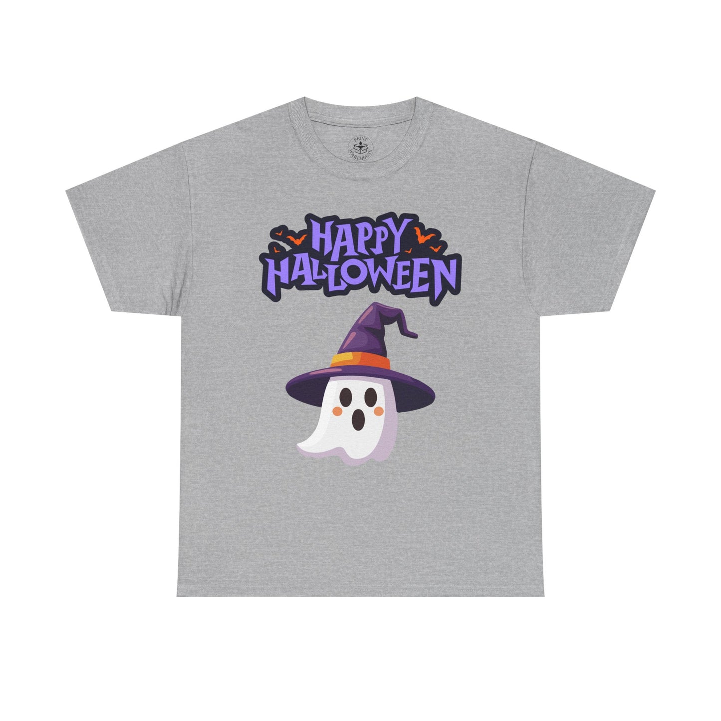 Halloween Ghost Heavy Cotton Tee, Unisex, Cute Shirt, Funny Spooky, Fall Fashion