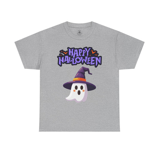 Halloween Ghost Heavy Cotton Tee, Unisex, Cute Shirt, Funny Spooky, Fall Fashion
