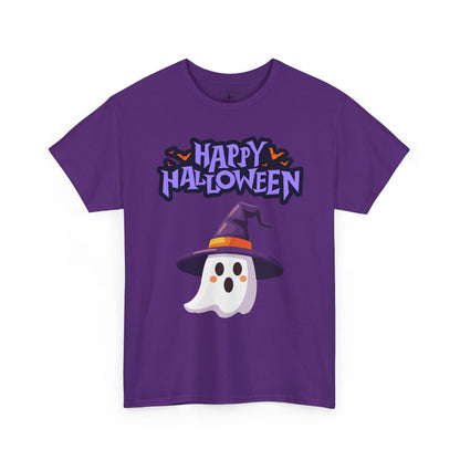 Halloween Ghost Heavy Cotton Tee, Unisex, Cute Shirt, Funny Spooky, Fall Fashion