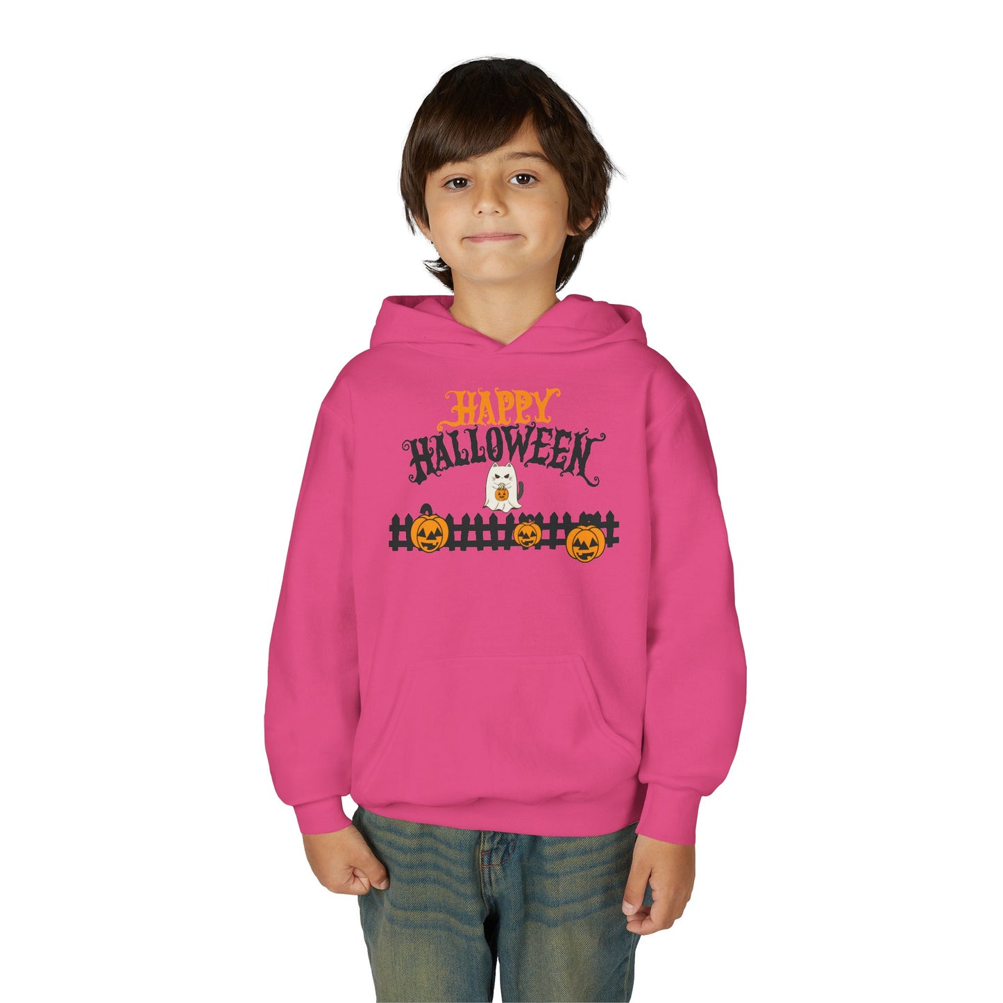 Halloween Youth Hoodie Sweatshirt, Spooky Season Clothing, Trick or Treat Outfit