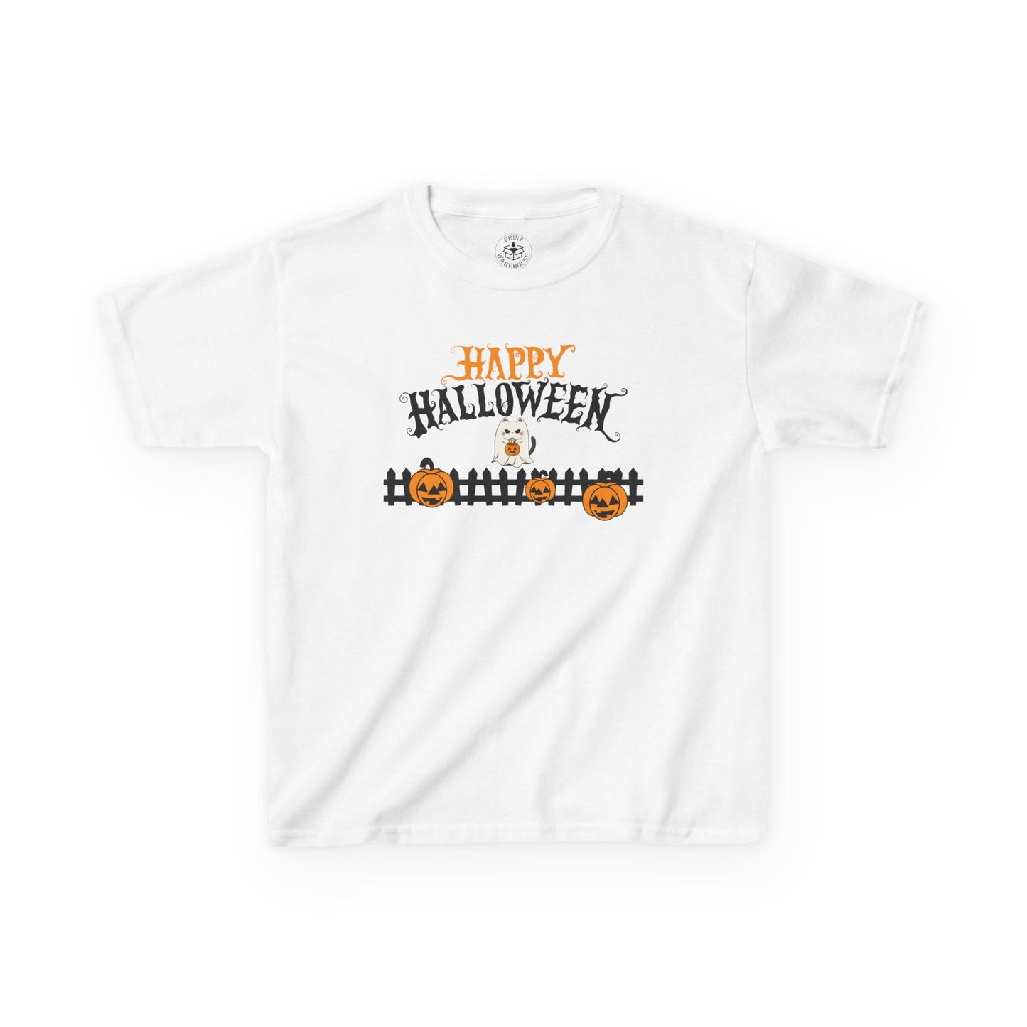 Happy Halloween Kids Tee, Halloween Shirt, Kids Cotton Tee, Trick or Treat Outfit, Festive Kids Apparel