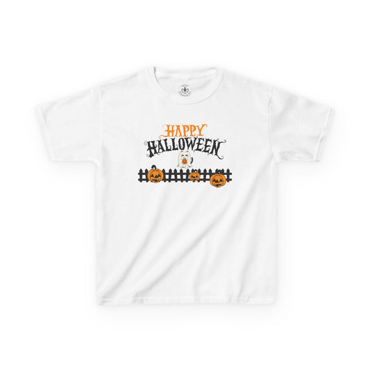 Happy Halloween Kids Tee, Halloween Shirt, Kids Cotton Tee, Trick or Treat Outfit, Festive Kids Apparel