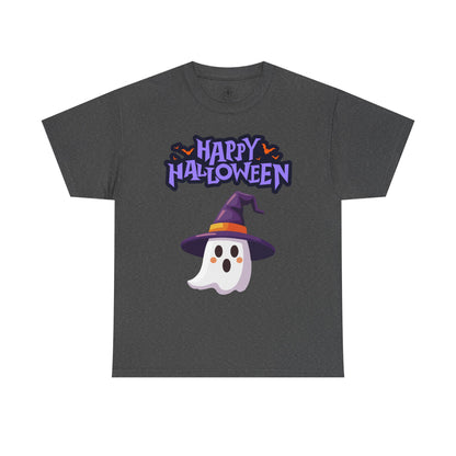 Halloween Ghost Heavy Cotton Tee, Unisex, Cute Shirt, Funny Spooky, Fall Fashion